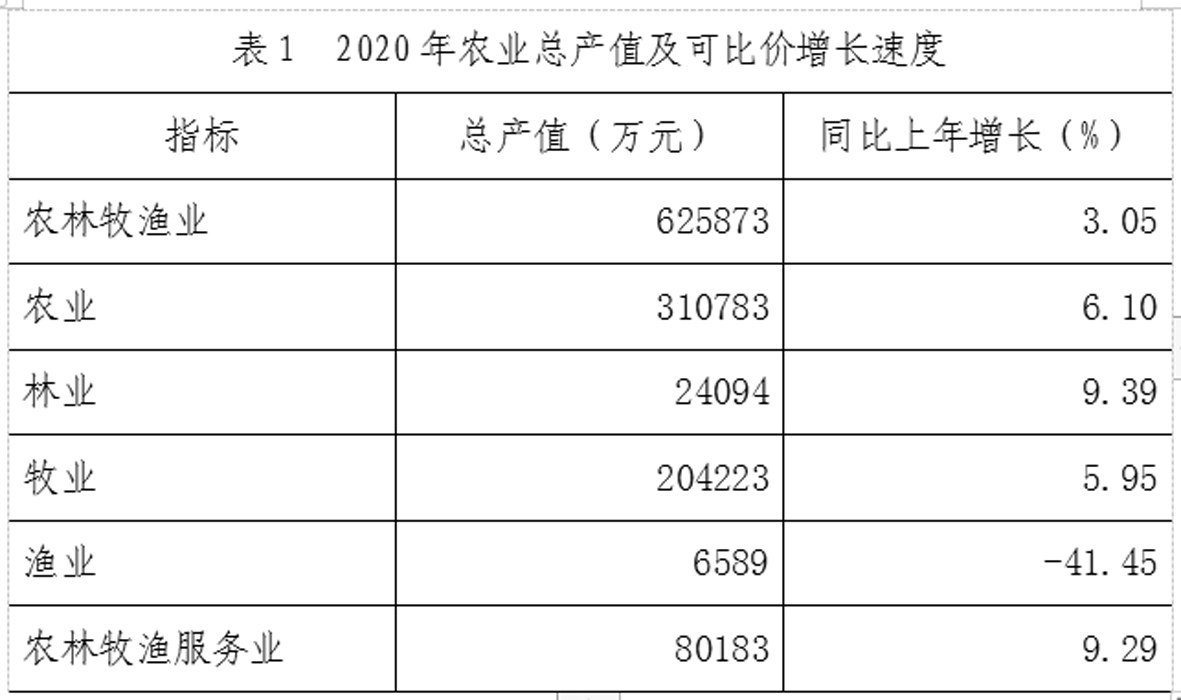 2020年邹平市国民经济和社会发展统计公报